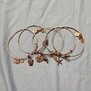 Curated boho bangle stack 5 bangles bracelets Alex & Ani Keep Collective